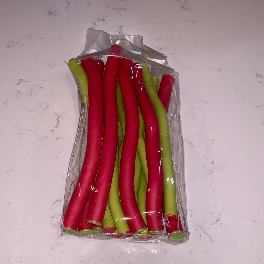 Pink and Green No Heat Flexi Rods